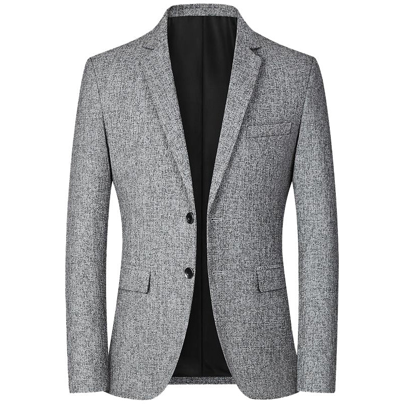 Herren Tweed-Sakko Slim Fit mit fallendem Revers – Tianoro