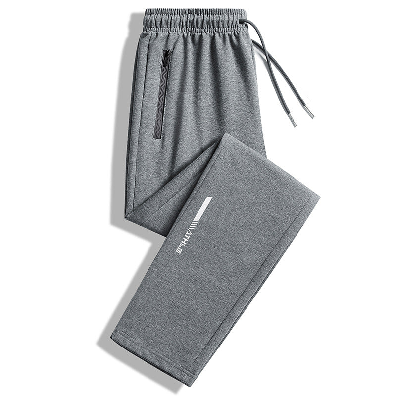 Herren Sportive Stretch-Jogginghose mit elastischem Bund und Reißverschlusstaschen – Marzano