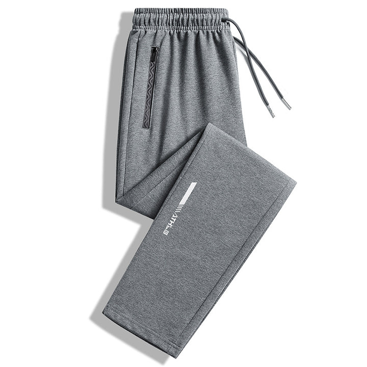 Herren Sportive Stretch-Jogginghose mit elastischem Bund und Reißverschlusstaschen – Marzano