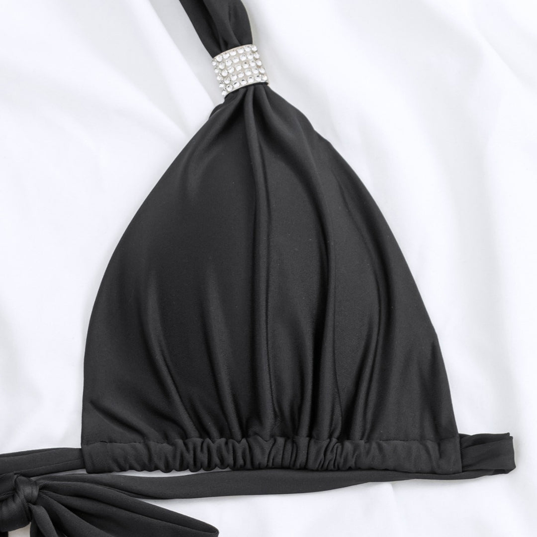 Damen Triangel-Bikini mit elegantem Metallverschluss und hohem Beinausschnitt Echo Archiv