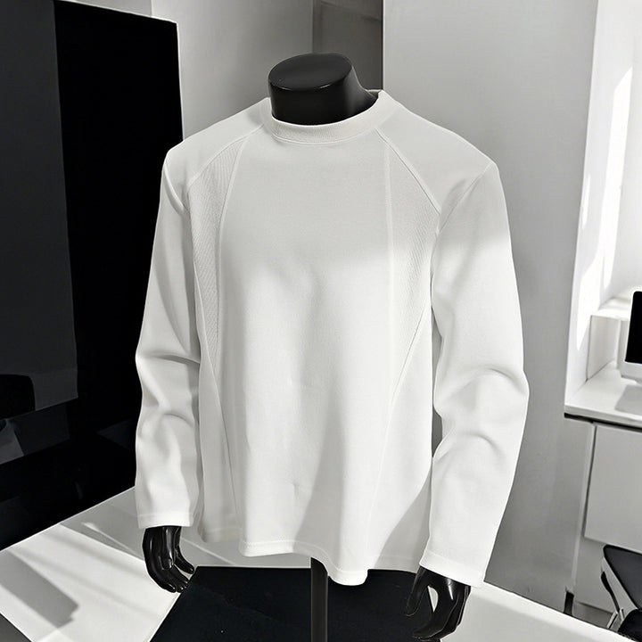 Herren Minimalistisches Langarm-Sweatshirt mit Raglanärmeln und Clean-Cut Rundhals Echo Archiv