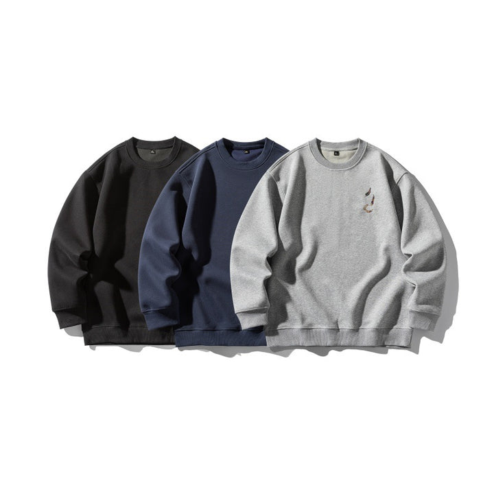Unisex Oversize-Sweatshirt mit dezenter Koi-Stickerei Echoarchiv