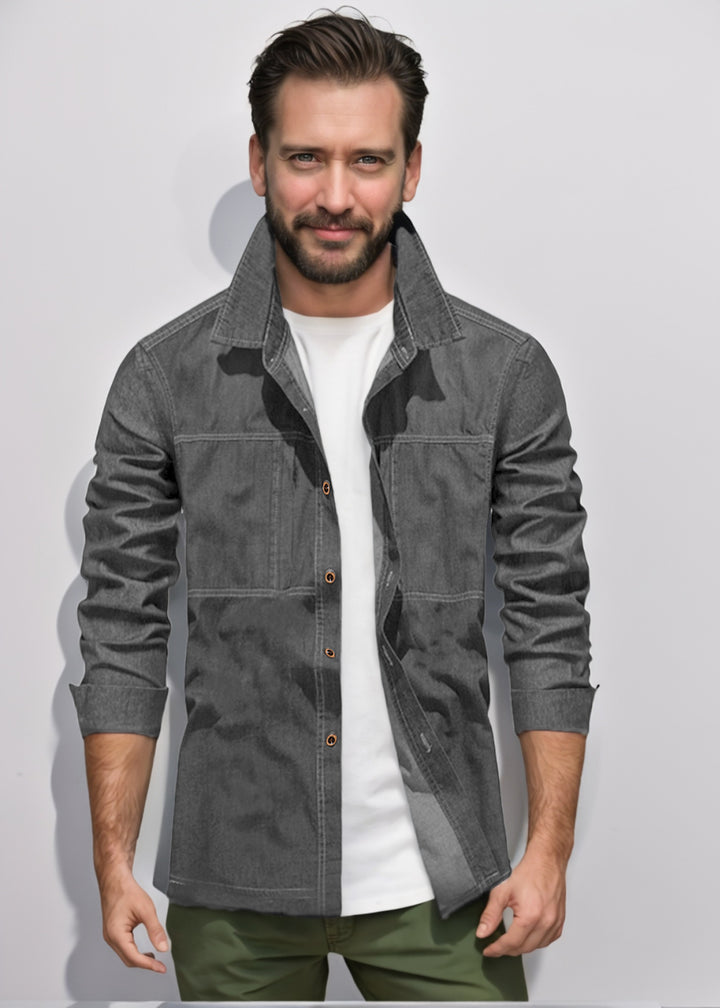 Herren lässige Utility-Jacke mit praktischen Taschen und stylischem Schnitt Echoarchiv