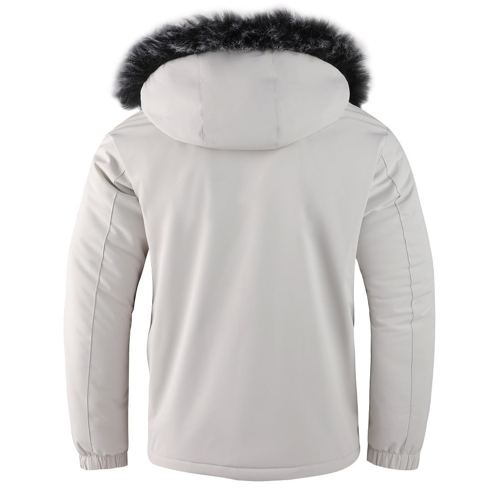 Herren nan urbaner Thermo-Parka mit abnehmbarer Kunstfellkapuze, gesteppter Inneneinlage und multifunktionalen Fronttaschen Echo Archiv