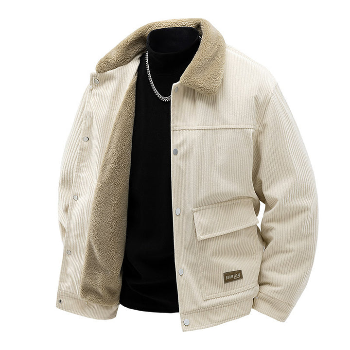 Herren Stilvolle Cordjacke Echo Archiv