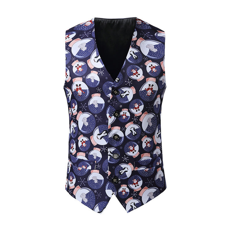 Herren Festtagsweste mit lebhaftem Weihnachtsdesign Echoarchiv