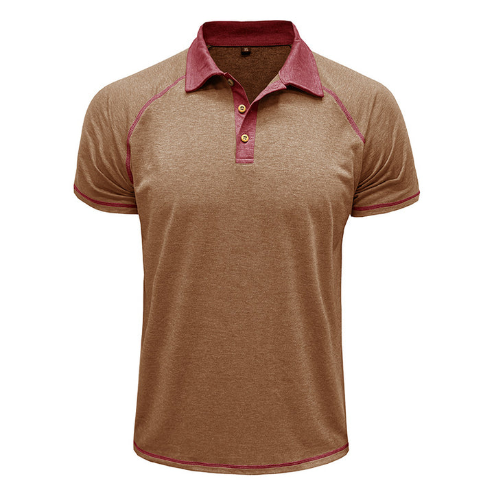 Herren lässiges Poloshirt mit kontrastierenden Einfassungen und hochwertigem Baumwollmix Echoarchiv