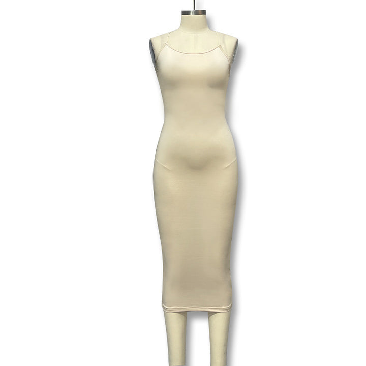 Damen Figurumspielendes Maxikleid mit Spaghettiträgern und elegantem Schnitt Echo Archiv