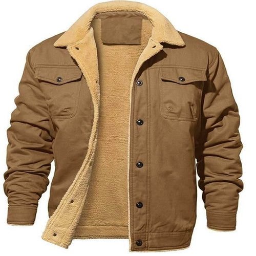 Herren gefütterte Steppjacke im Utility-Stil mit warmem Innenfutter Echoarchiv