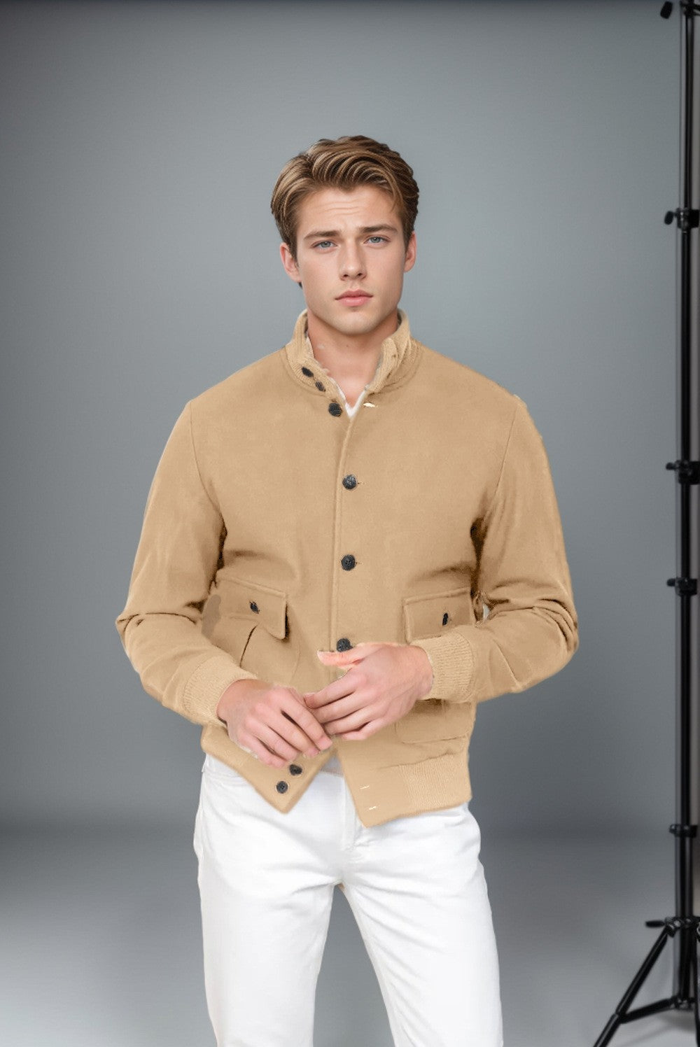 Herren modische Jacke mit praktischen Taschen und sportlichem Schnitt Echoarchiv