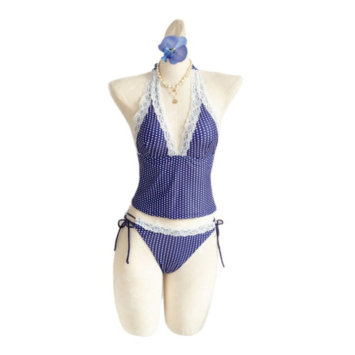 Damen Halter-Kini-Set mit Spitzenakzenten Echo Archiv