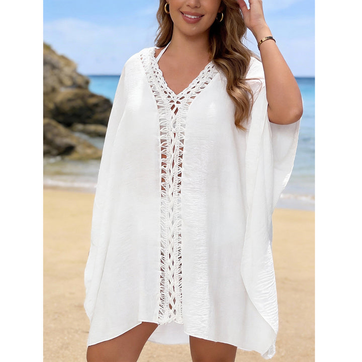 Damen luftiger Strandüberwurf mit Lochstickerei und elegantem Design Echo Archiv