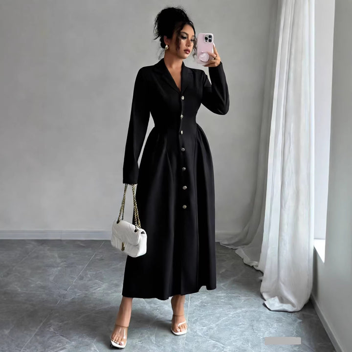 Damen Elegantes Midikleid im Blazerstil mit taillierter Schnittführung – Valéne