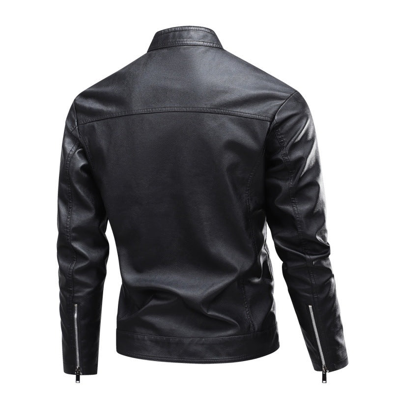 Herren Kunstlederjacke mit modernem Schnitt Echoarchiv
