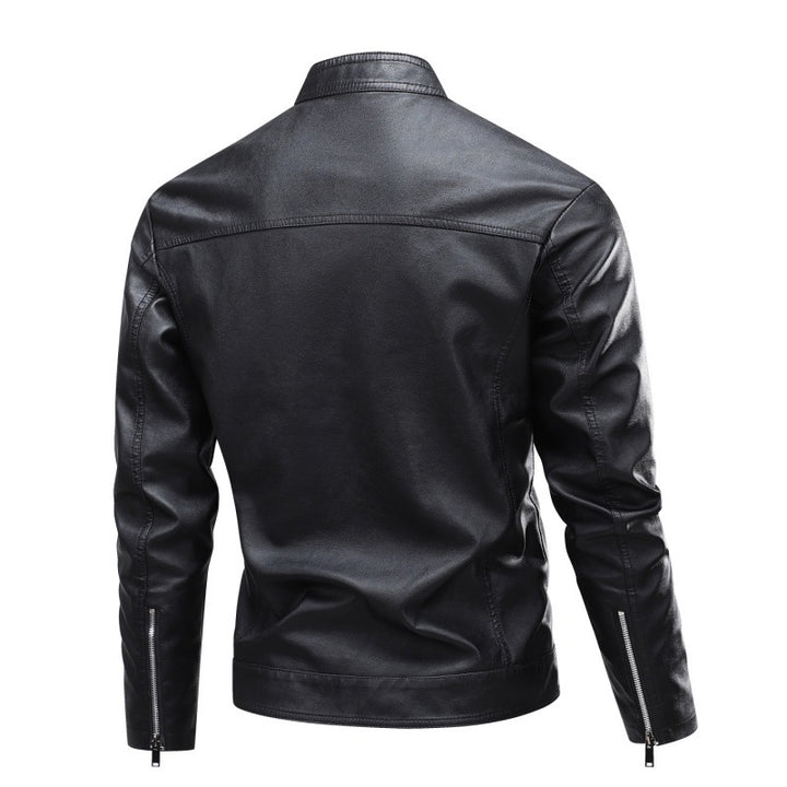 Herren Kunstlederjacke mit modernem Schnitt Echoarchiv