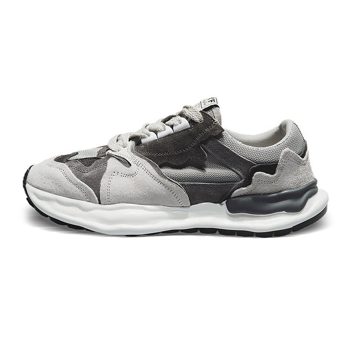 Herren retro-inspirierte Komfort-Sneaker mit Wildleder- und Mesh-Mix, gedämpfter Wellenlaufsohle und gepolstertem Knöchelkragen – Norré