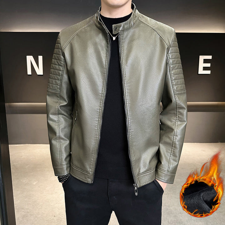 Herren Stylische Kunstlederjacke mit Steppdetails Echo Archiv