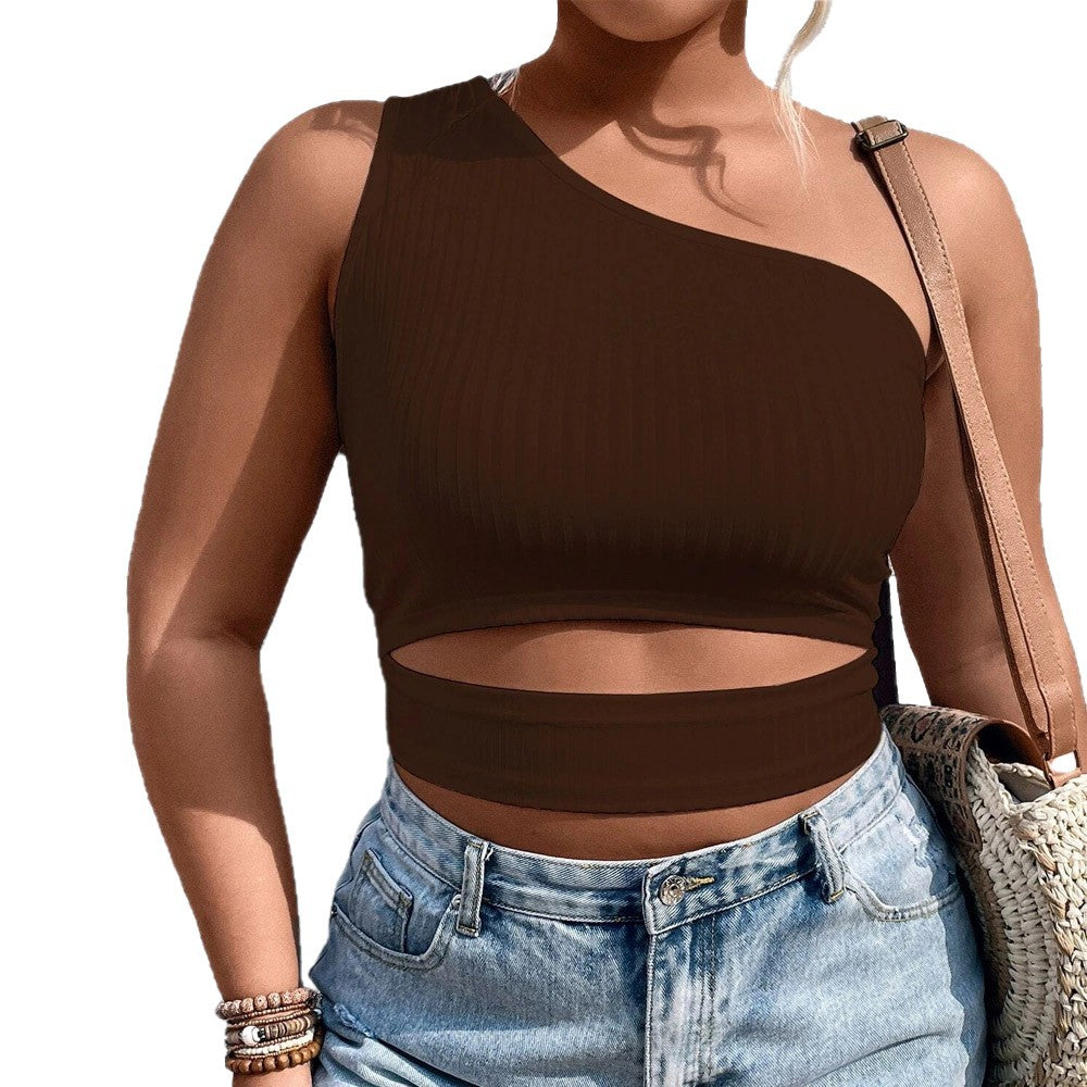 Damen Crop-Top mit asymmetrischem Schnitt und Cut-Out-Details Echo Archiv