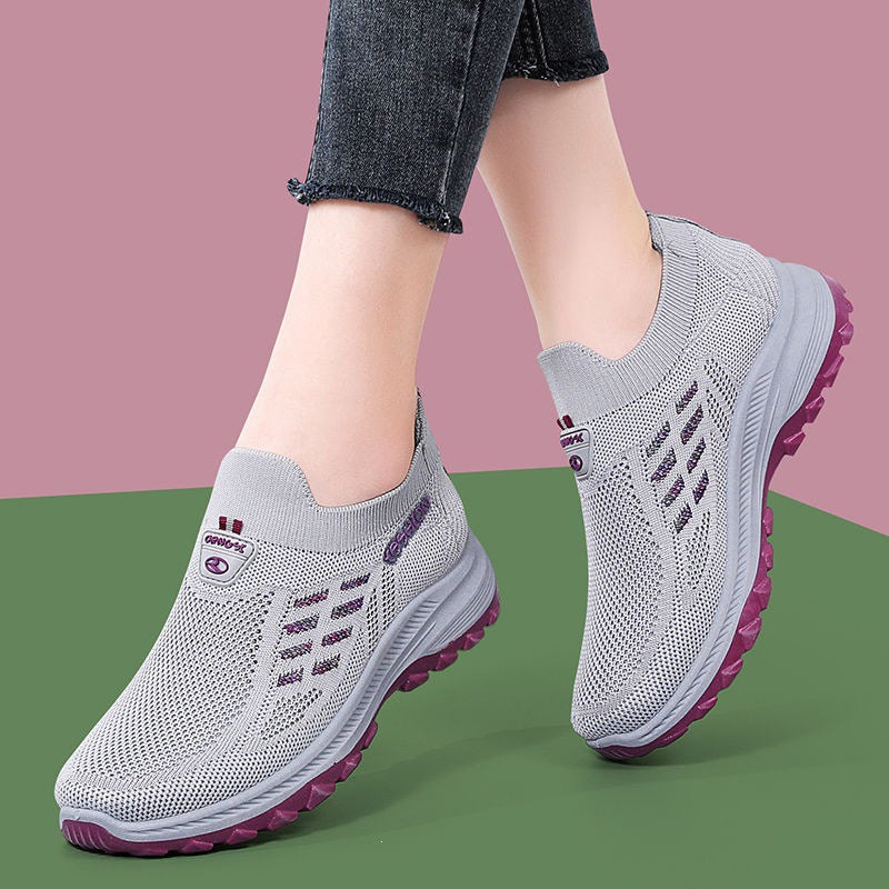 Damen Atmungsaktive Sneaker mit rutschfester Sohle Echoarchiv