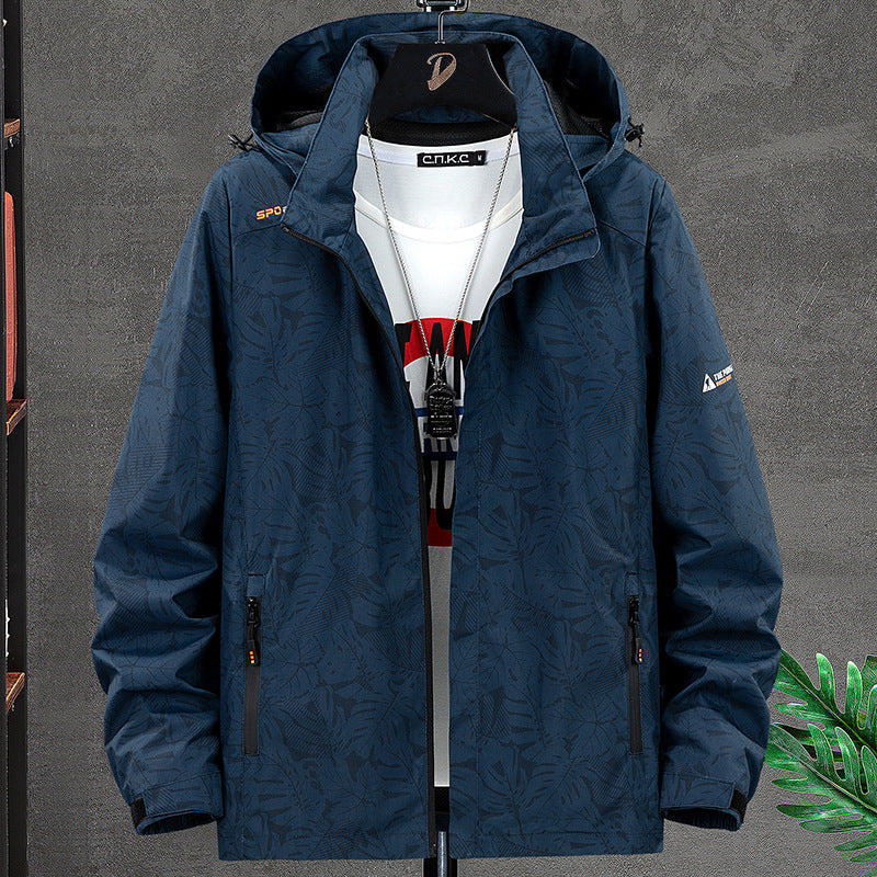 Herren Wetterfeste Allwetterjacke mit praktischem Kapuzendesign Echo Archiv