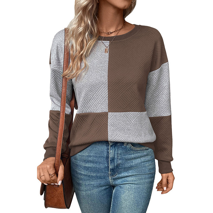 Damen Modischer Sweatshirt mit Blockmuster Echo Archiv