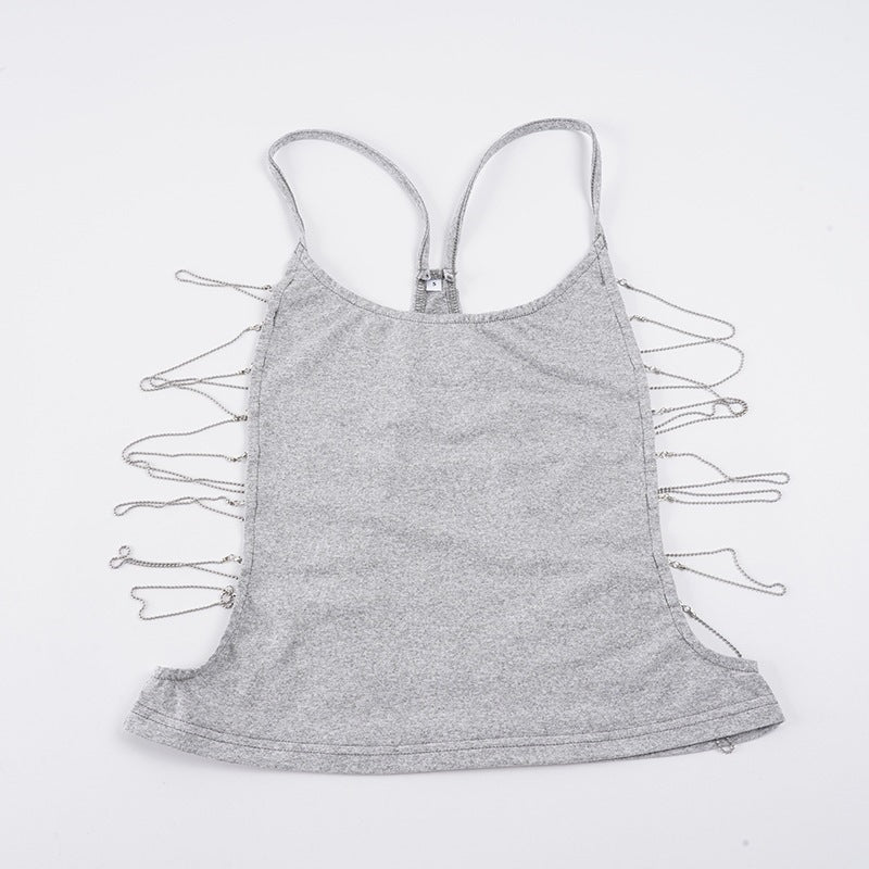 Damen lässiges Sporttop mit verstellbaren Trägern und dekorativem Detail Echo Archiv