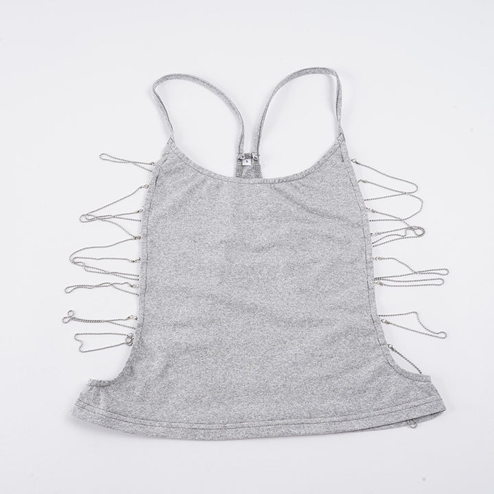 Damen lässiges Sporttop mit verstellbaren Trägern und dekorativem Detail Echo Archiv