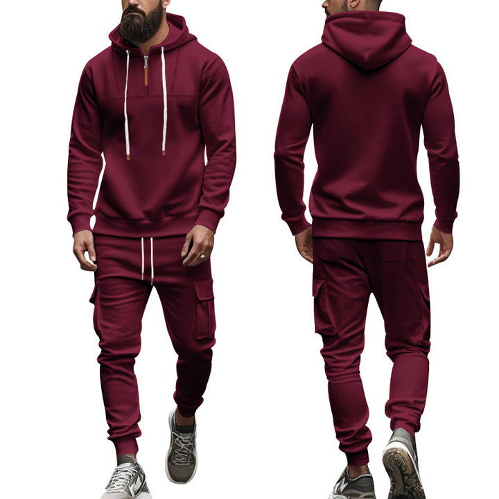 Herren sportliches Kapuzenanzug-Set mit praktischen Taschen und modernem Design Echoarchiv