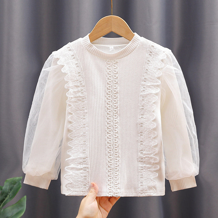Damen Sweatshirt mit Tüllärmeln und Rüschendetails Echo Archiv