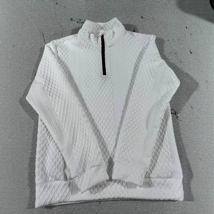 Herren Stehkragen Pullover mit Strukturmuster Echoarchiv