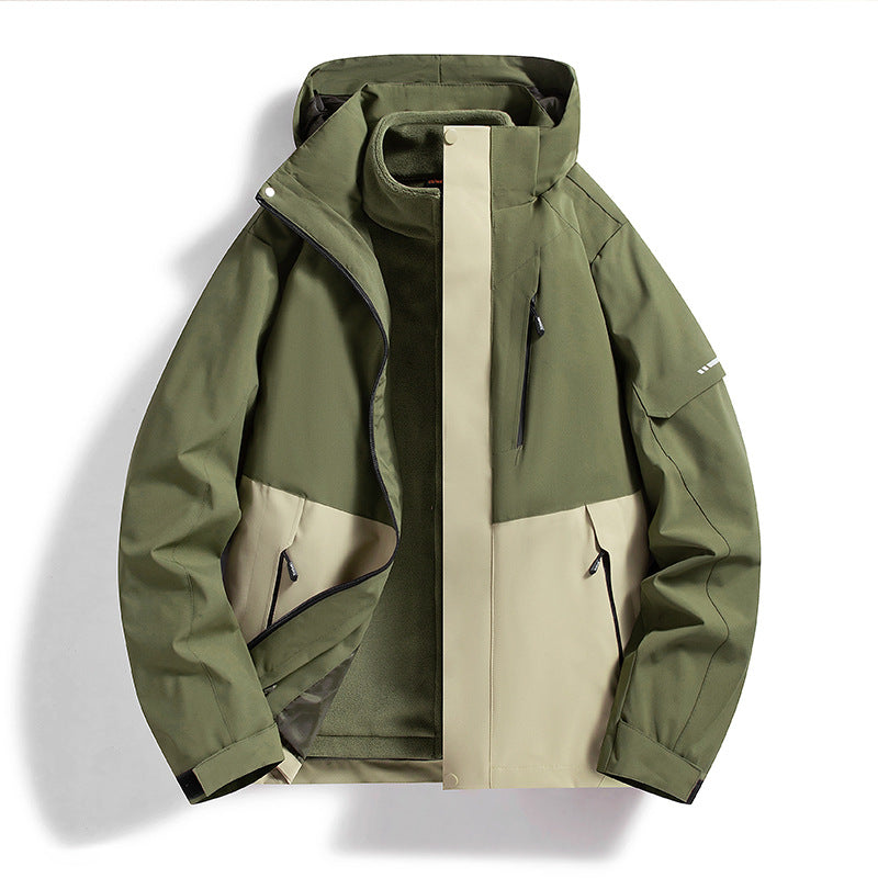 Damen wasserdichte Outdoorjacke mit verstellbarem Kapuzen Echo Archive