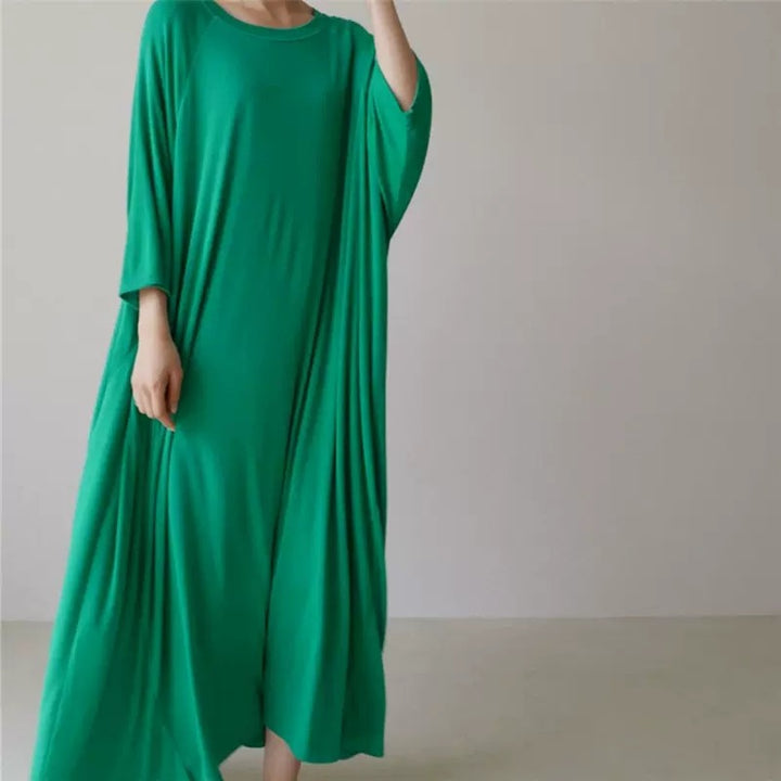 Damen Weiches Oversize-Tunikakleid aus Viskose‑Jersey mit Raglanärmeln Echoarchiv