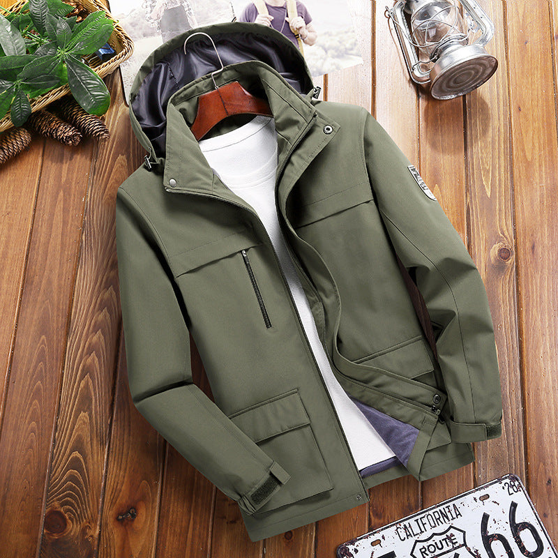 Herren Trendige Outdoor-Jacke mit abnehmbarer Kapuze Echo Archiv