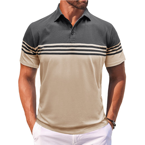 Herren Poloshirt mit modernem Streifendetail Echoarchiv