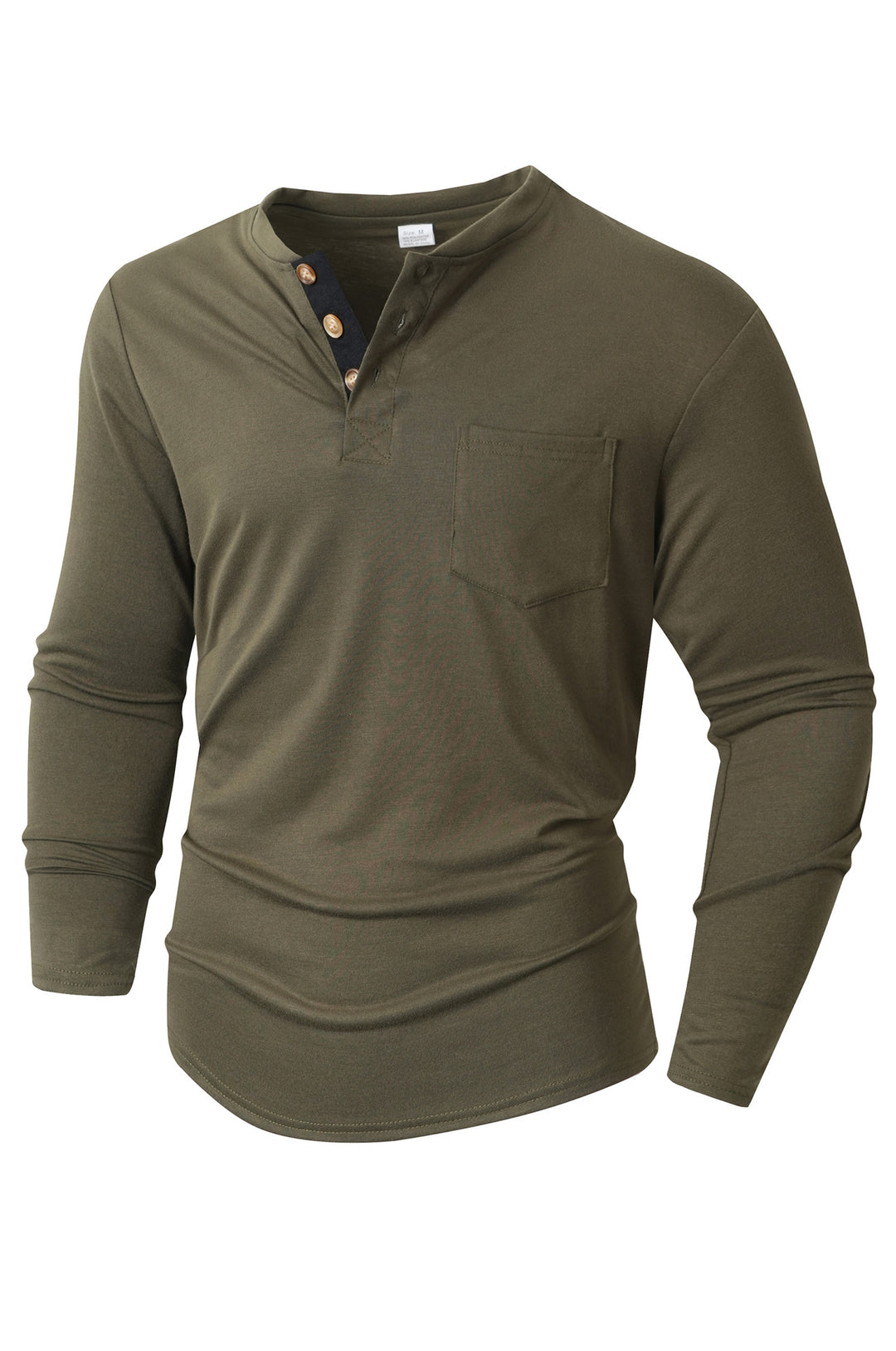 Herren langärmliges Henley-Shirt Echoarchiv