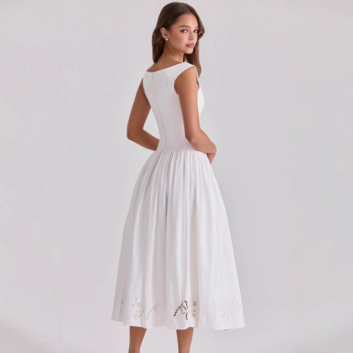 Damen Elegantes Midi-Kleid mit incisierten Details Echo Archiv