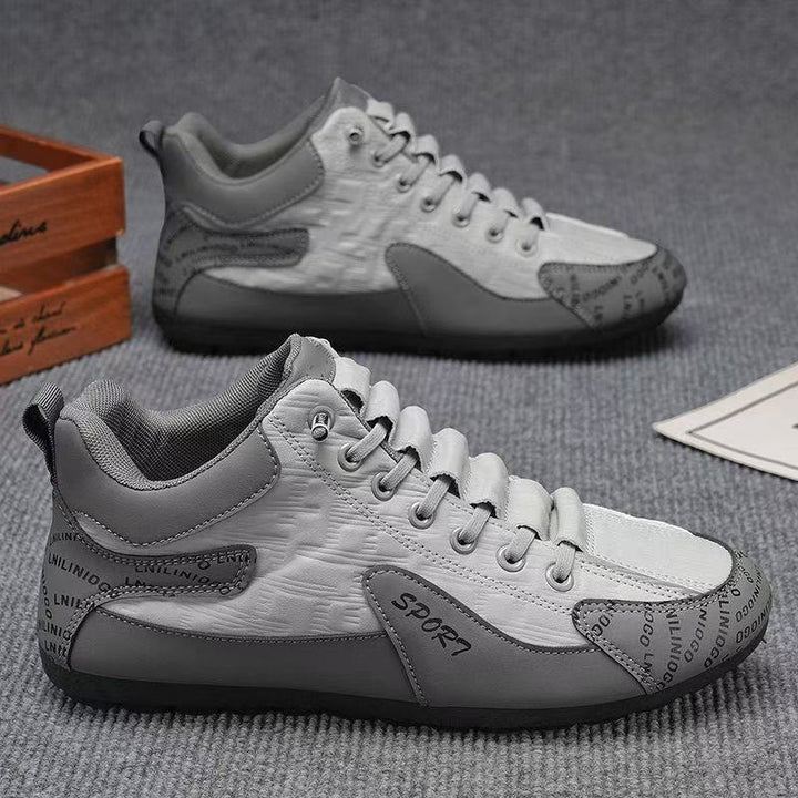Herren Moderne leichte Schnür-Sneaker mit gepolstertem Kragen und kontrastierenden Overlays Echoarhiv – Norré