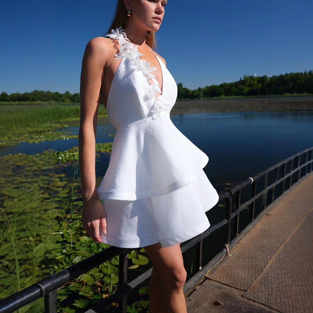 Damen Neckholder Kleid mit voluminösem Rock Echo Archiv