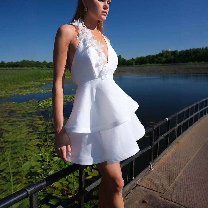 Damen Neckholder Kleid mit voluminösem Rock Echo Archiv