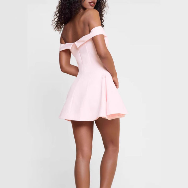 Damen Off-Shoulder Minikleid mit schwingendem Rock Echo Archiv