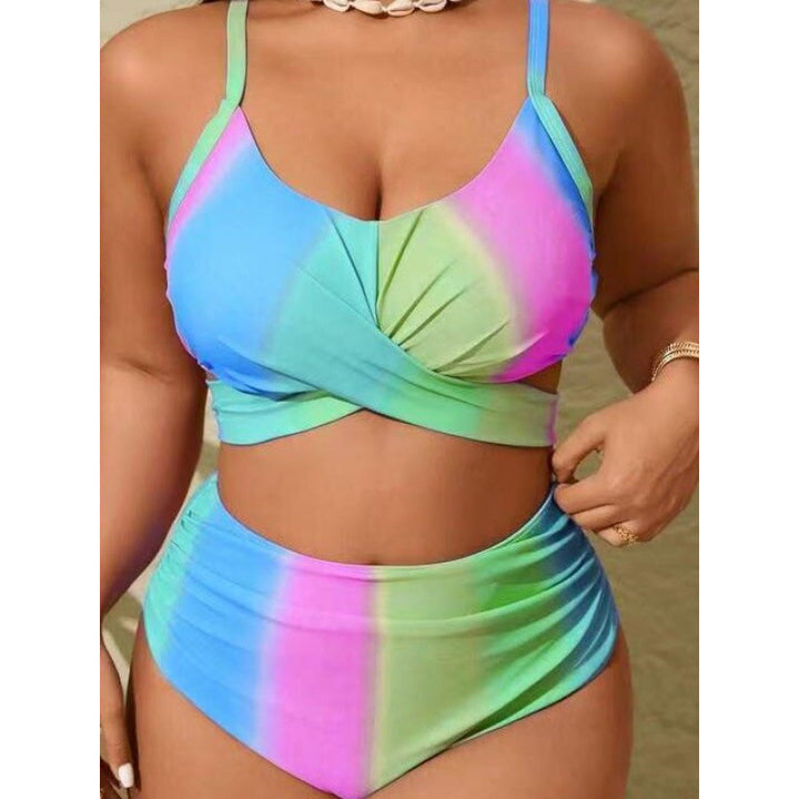 Damen Bikini-Set mit modischer Wickeloptik und hohem Bund Echo Archiv
