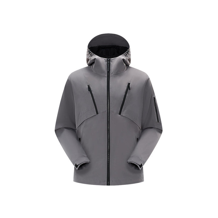 Herren Technische Softshelljacke mit Kapuze, wasserabweisender Membran und multiplen Reißverschlusstaschen Echo Archiv