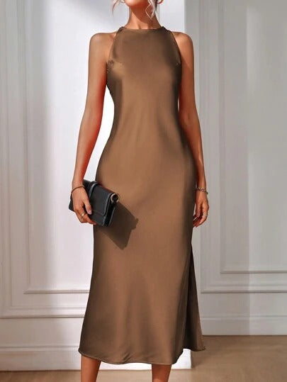 Damen Elegantes Maxikleid mit schmalem Träger und körpernahem Schnitt Echo Archiv