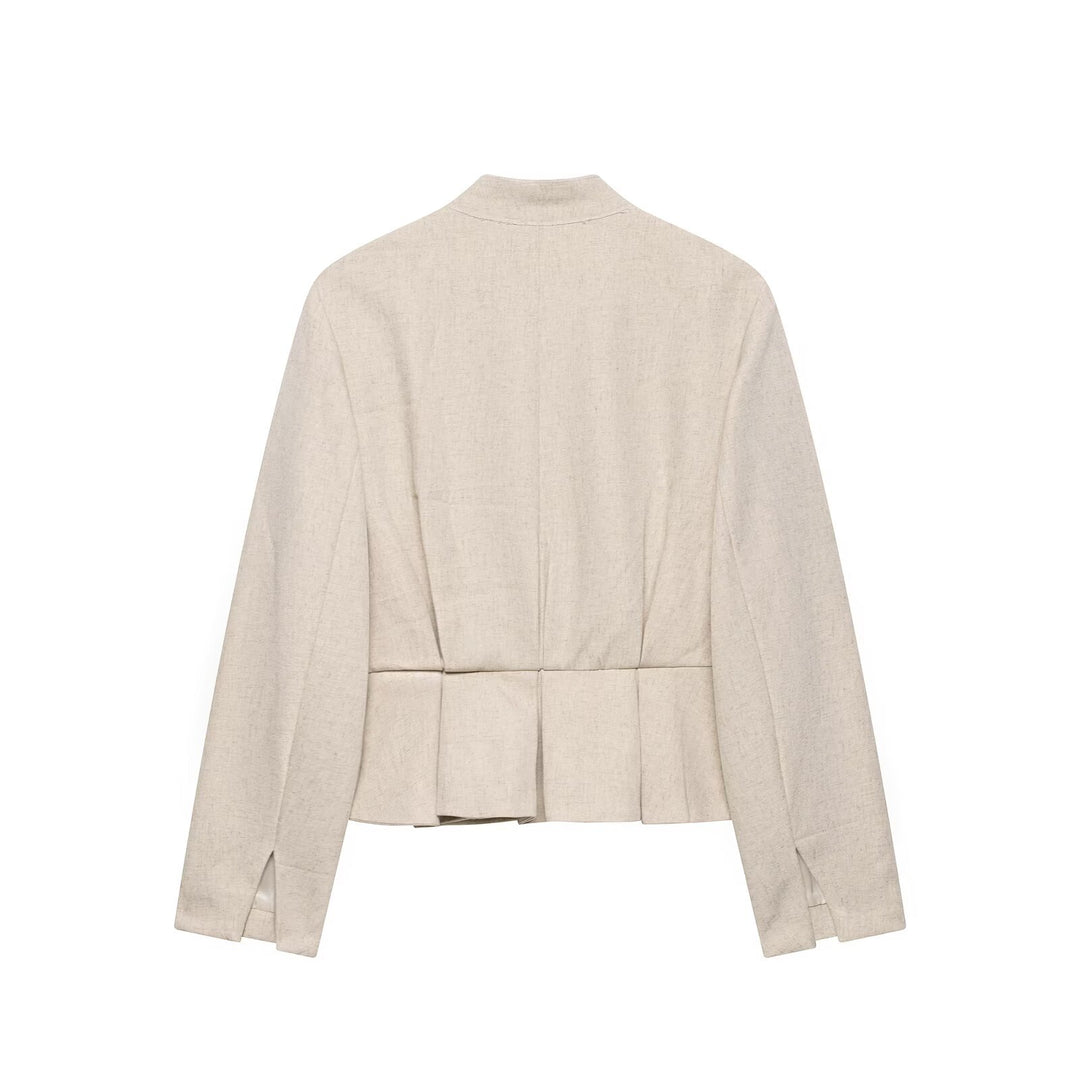 Damen Kurzjacke mit Stehkragen, Zierknopfleiste und Paspeltaschen Echo Archiv