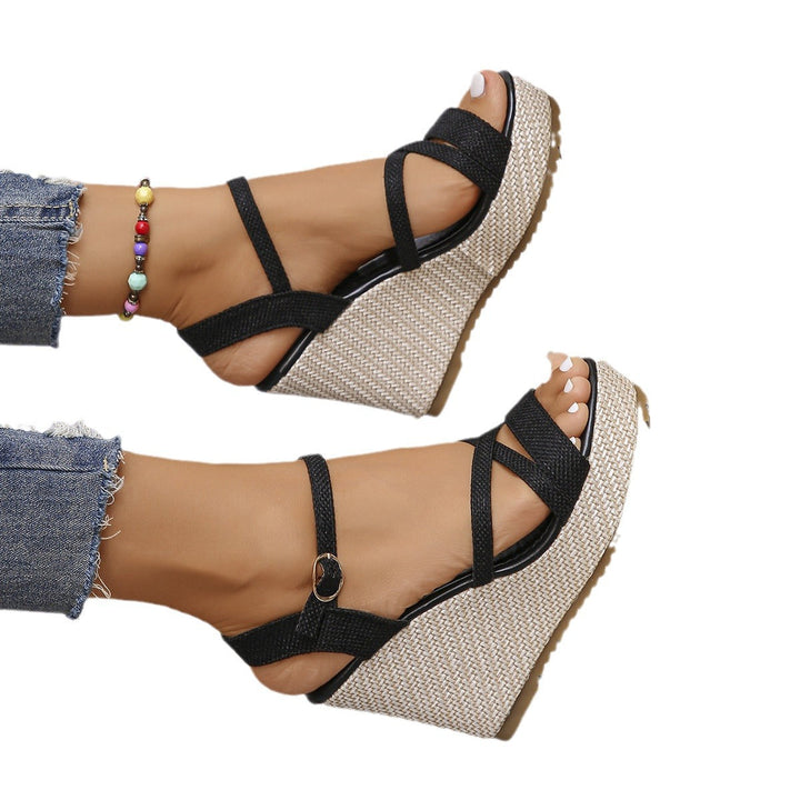 Damen Wedge-Sandalen mit verstellbarem Riemen und rutschfester Sohle Echoarchiv