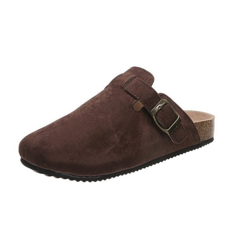 Herren Wildleder Clog mit ergonomischem Kork-Fußbett und verstellbarer Metallschnalle – Tavélo