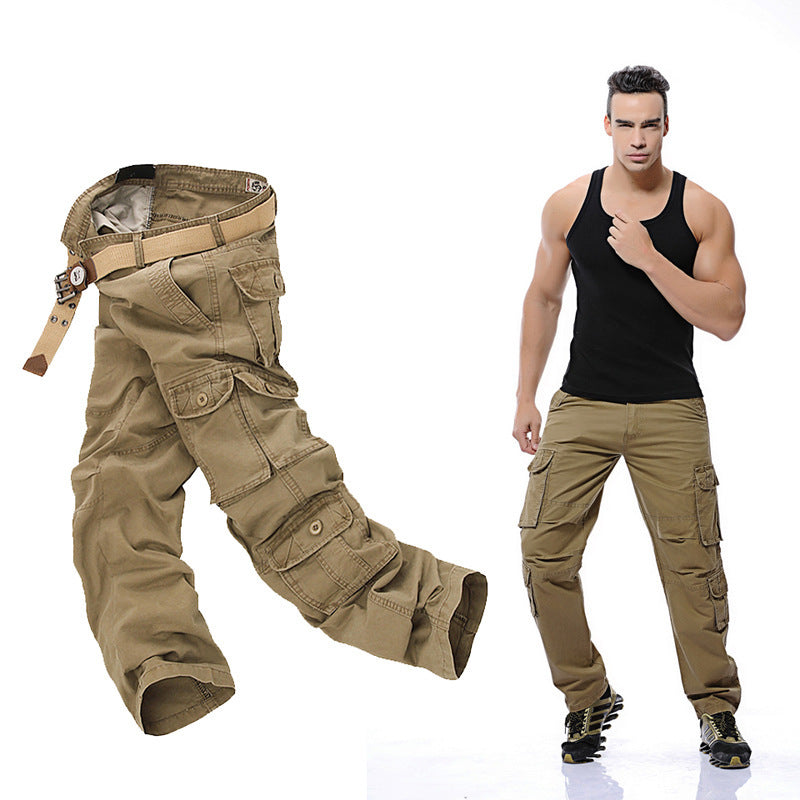 Herren Multifunktionale Cargo-Hose mit verstellbarem Bund und zahlreichen Taschen Echoarchiv