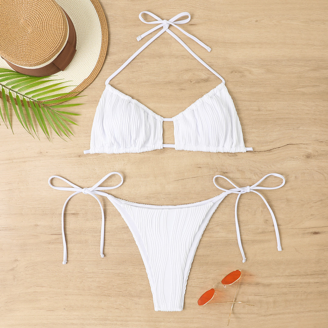 Damen Bikini-Set mit raffiniertem Falten-Design und verstellbaren Trägern Echo Archiv