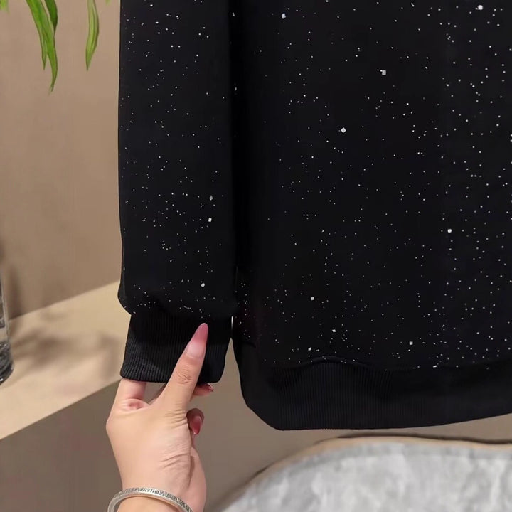 Damen Modischer Sweatshirt mit kreativem Sternen-Print Echoarchiv
