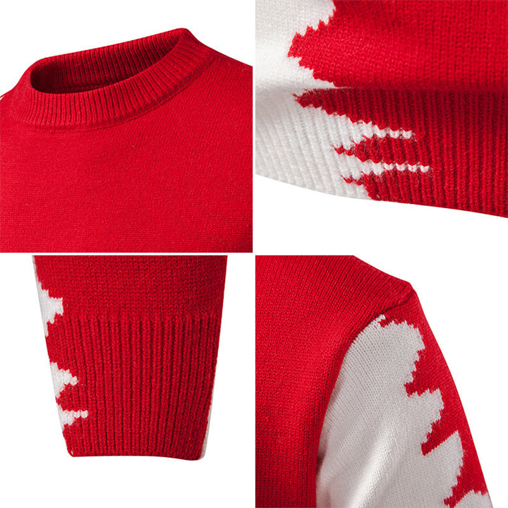 Herren modischer Strickpullover mit asymmetrischem Farbdesign und hohem Komfort Echoarchiv